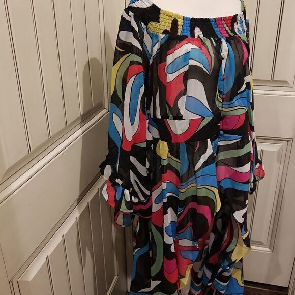 Live 4 Truth Bathing Swimsuit Cover Size 2X Colorful Kaftan - Picture 2 of 11